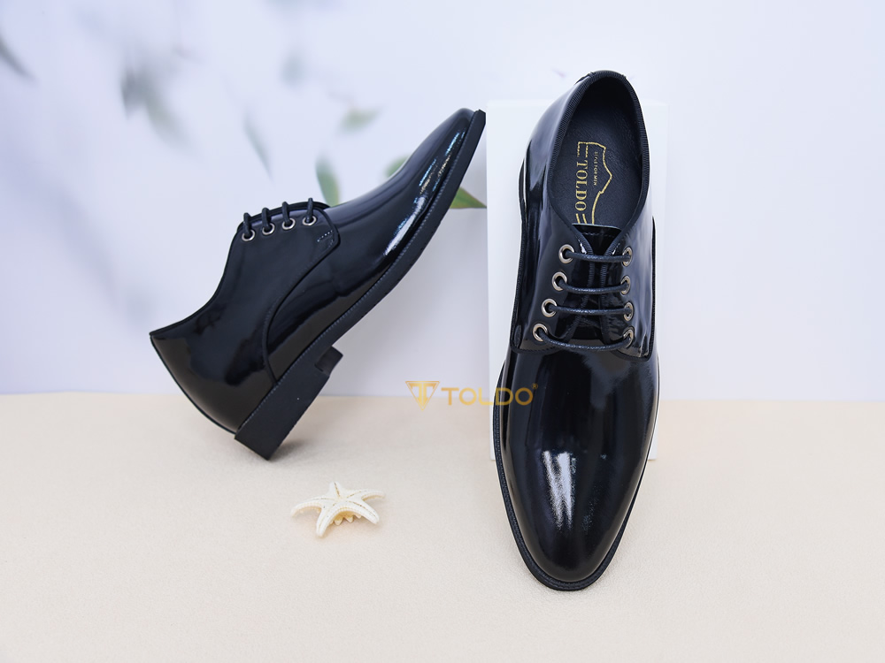 Giày cao 8cm cho nam da bóng 4